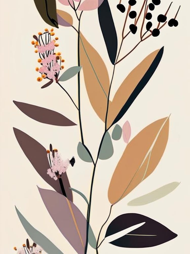 Milkweed Wildflower Modern Muted Colours