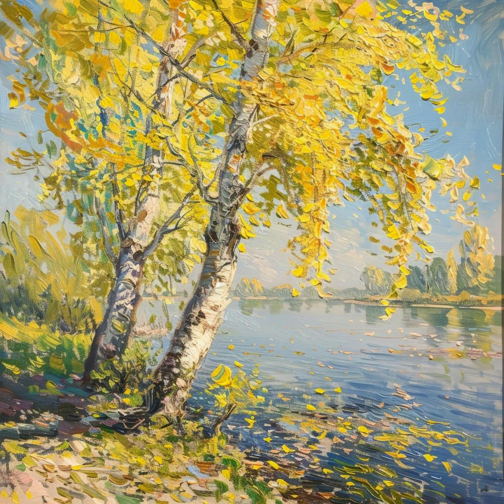 Birch Trees By The River 3