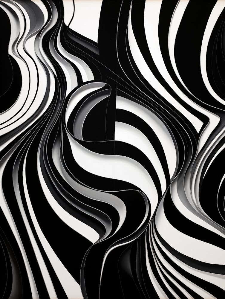 Oscillation Abstract Black And White 1