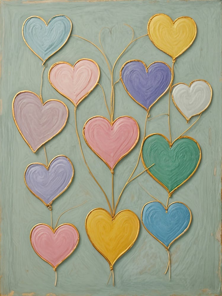 Pastel Hearts In The Sky