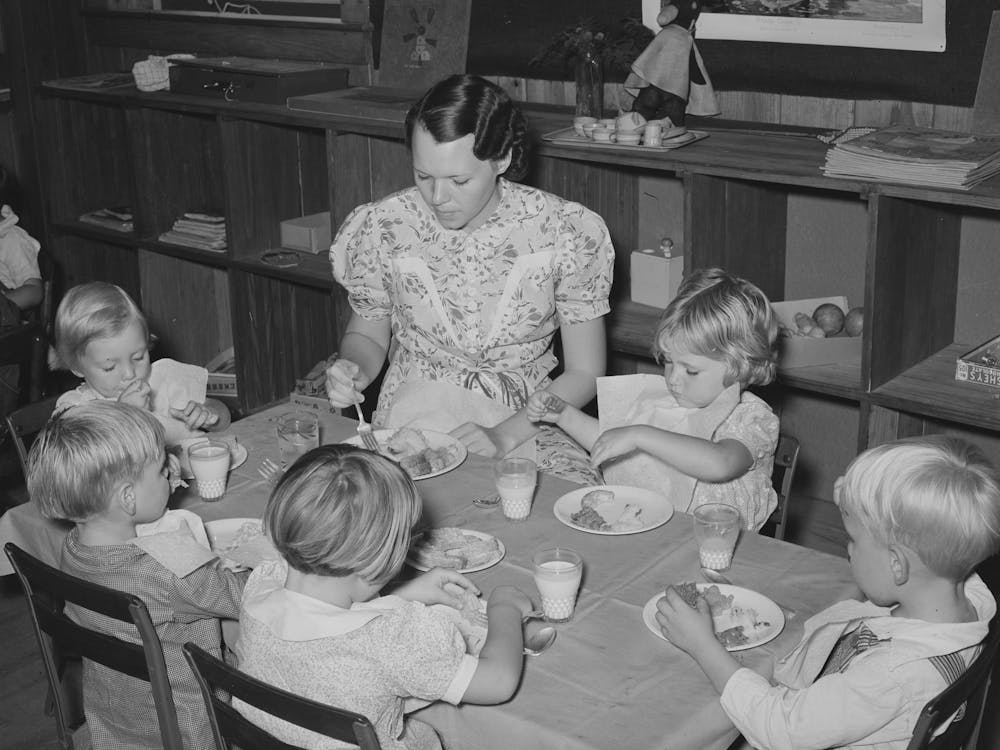 Kindergarten Children Eating Lunch, Lake Dick Project, Arkansas By Russell Lee 1