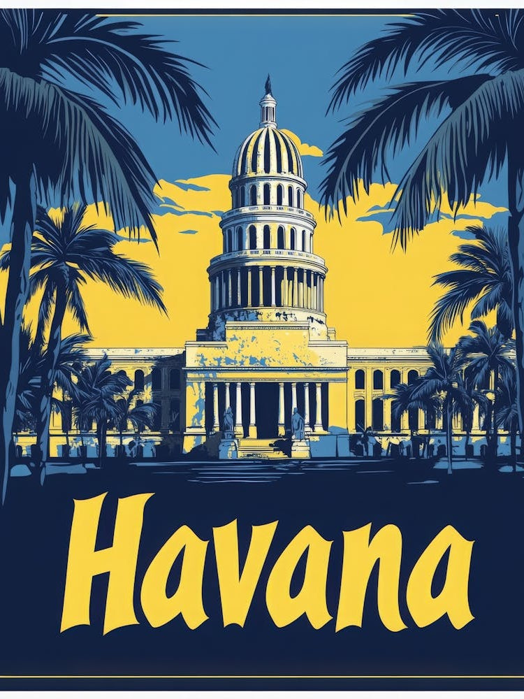 Aihrgdesign A Retro Travel Poster For Havana Featuring The Gr 6d2fb8c4 C98e 4fbf A4d5 5c9e2911cad8 1