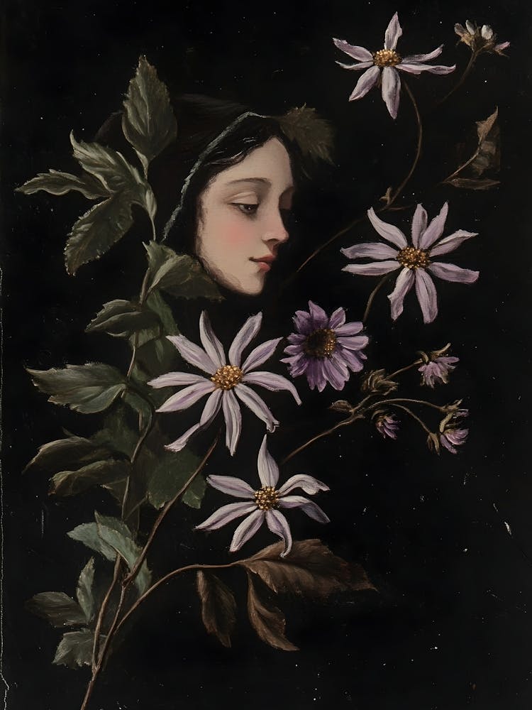 Girl With Flowers 3