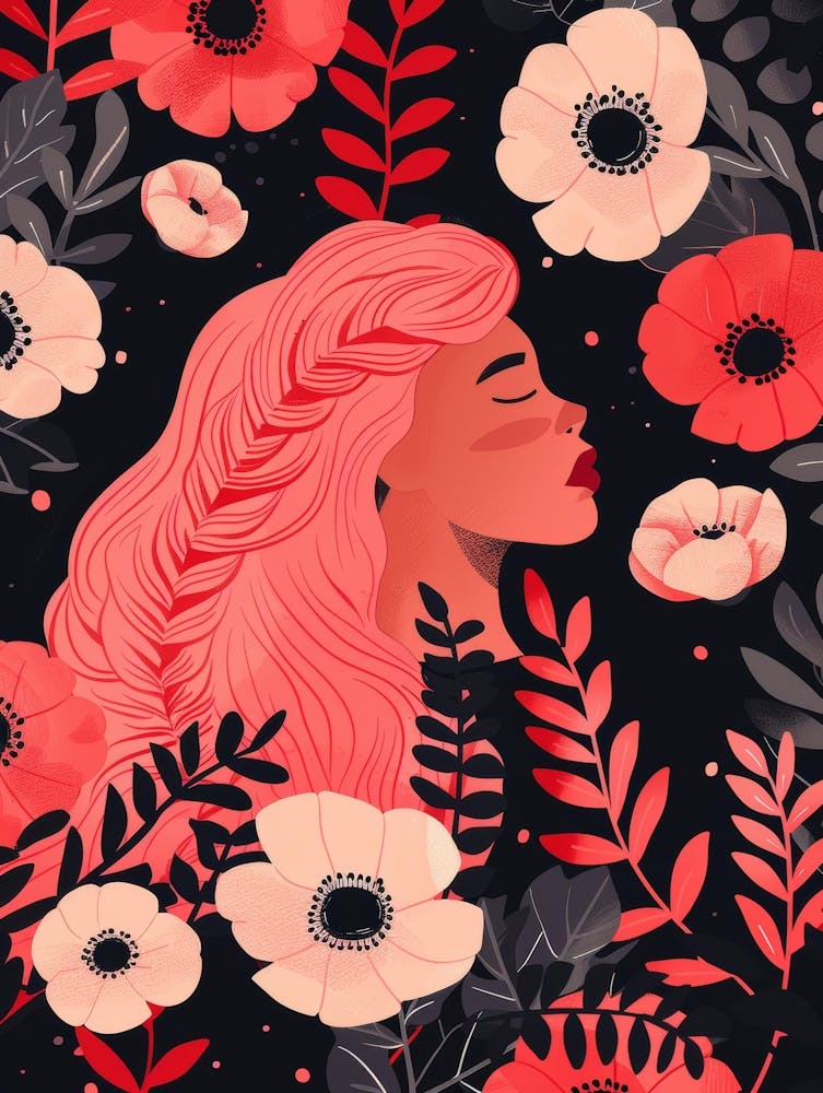 Seamless Pattern With Flowers