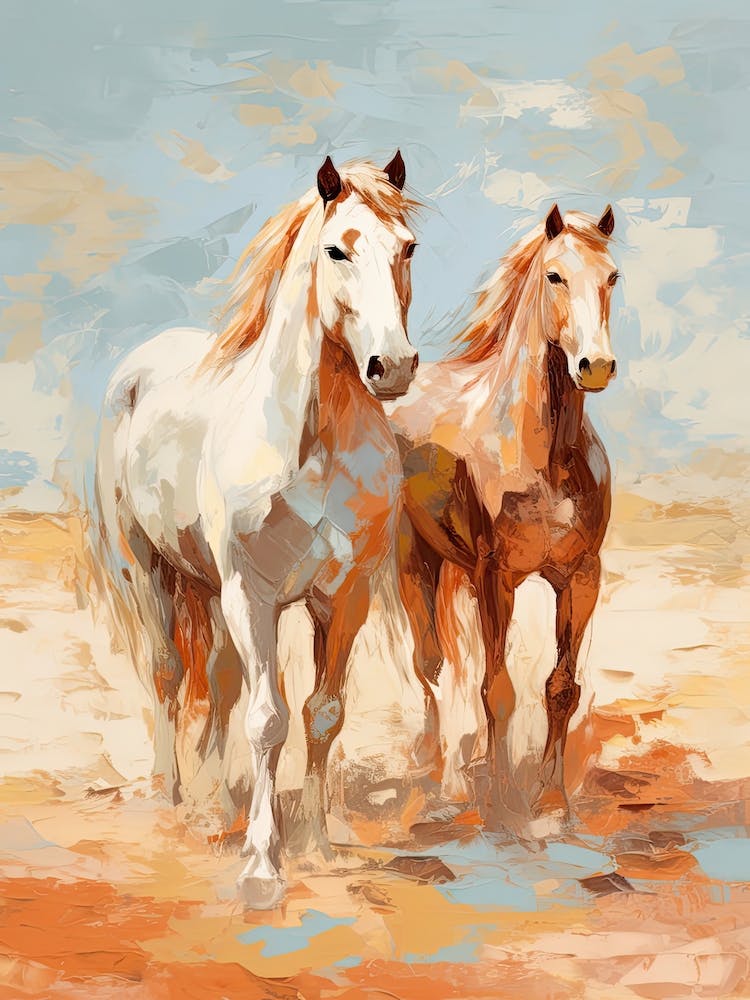 Horses Painting In Namib Desert, Namibia 3