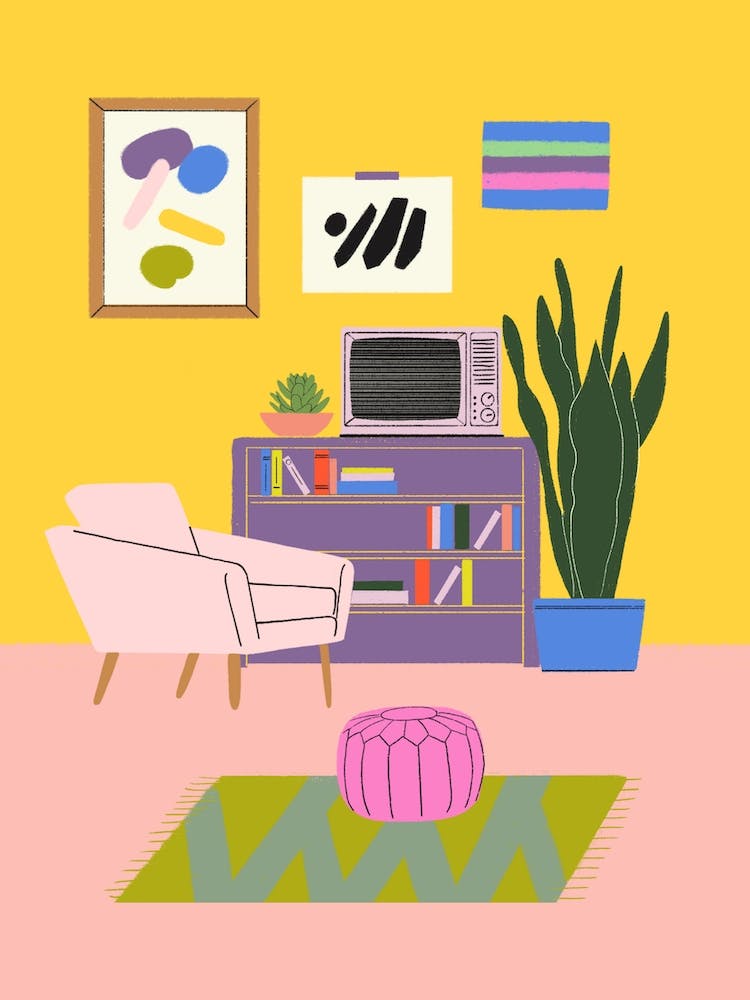 Yellow Mid Century