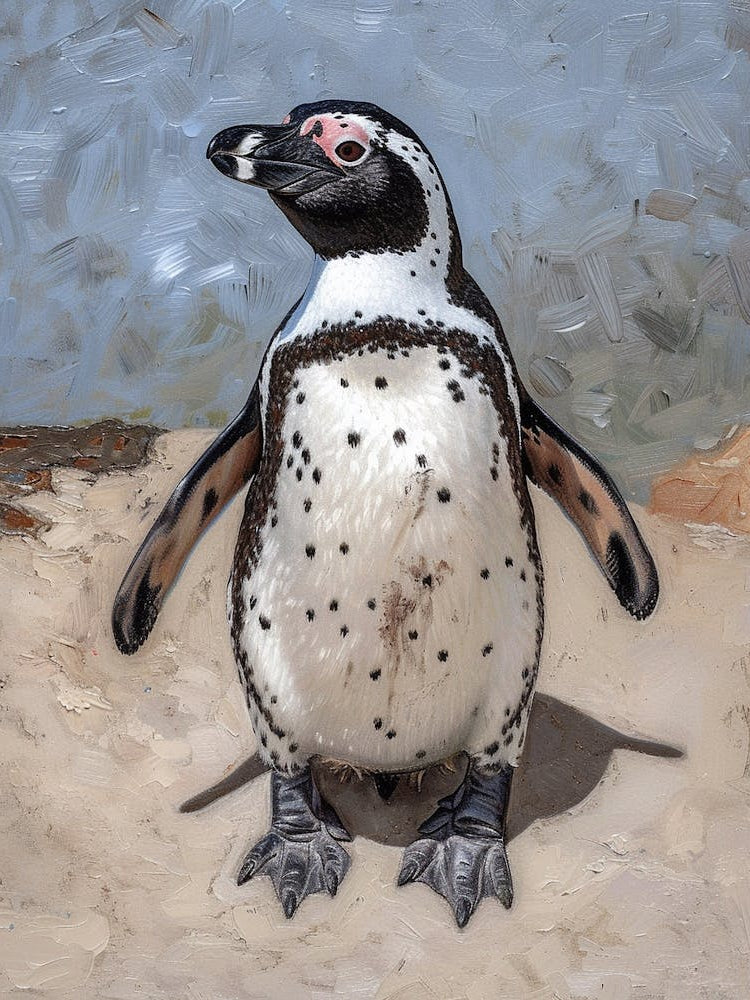 African Penguin Kangaroo Island Penneshaw Oil Painting 4