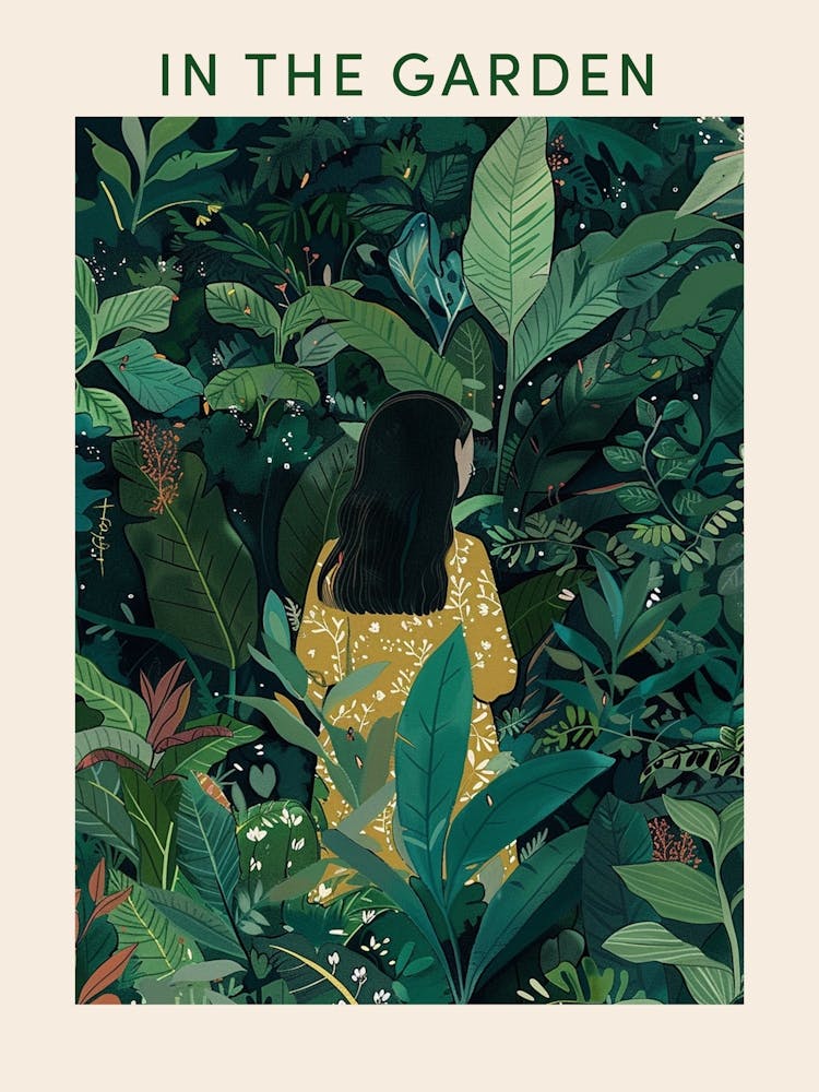 Dans Le Jardin Affiche Vert 8