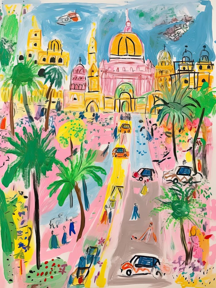 Delhi, Dreamy Storybook Illustration 3