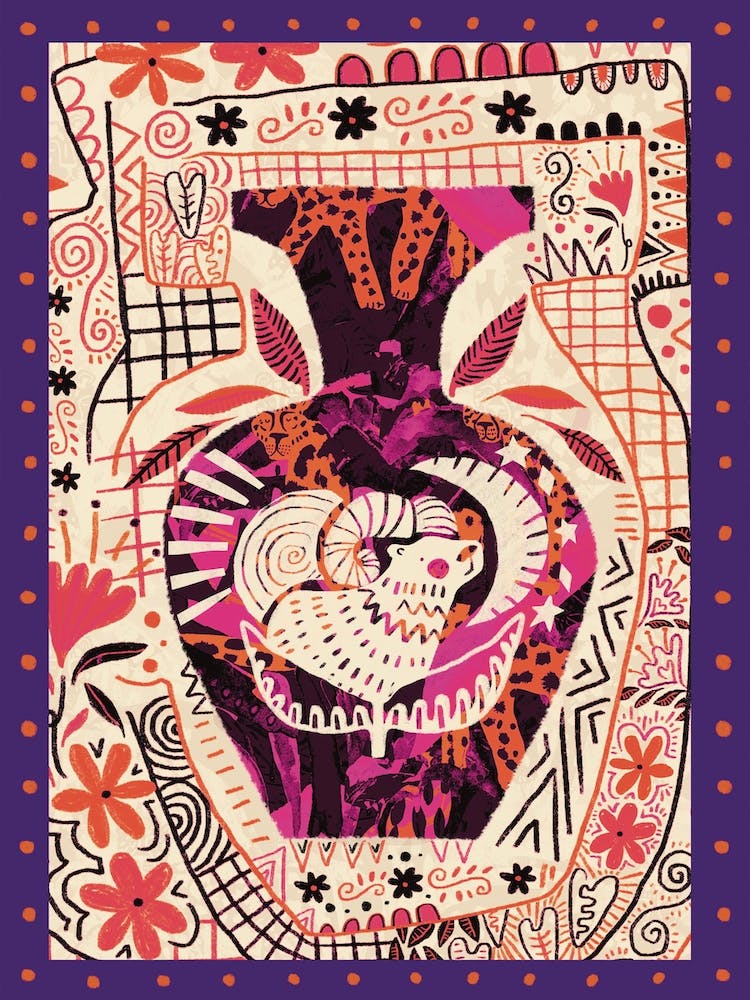 Aries Zodiac Illustration