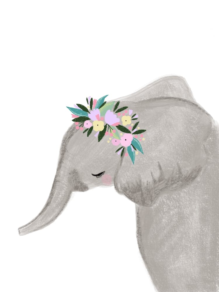 Elephant Nursery Print