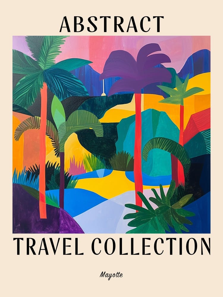 Abstract Travel Collection Poster Mayotte 4