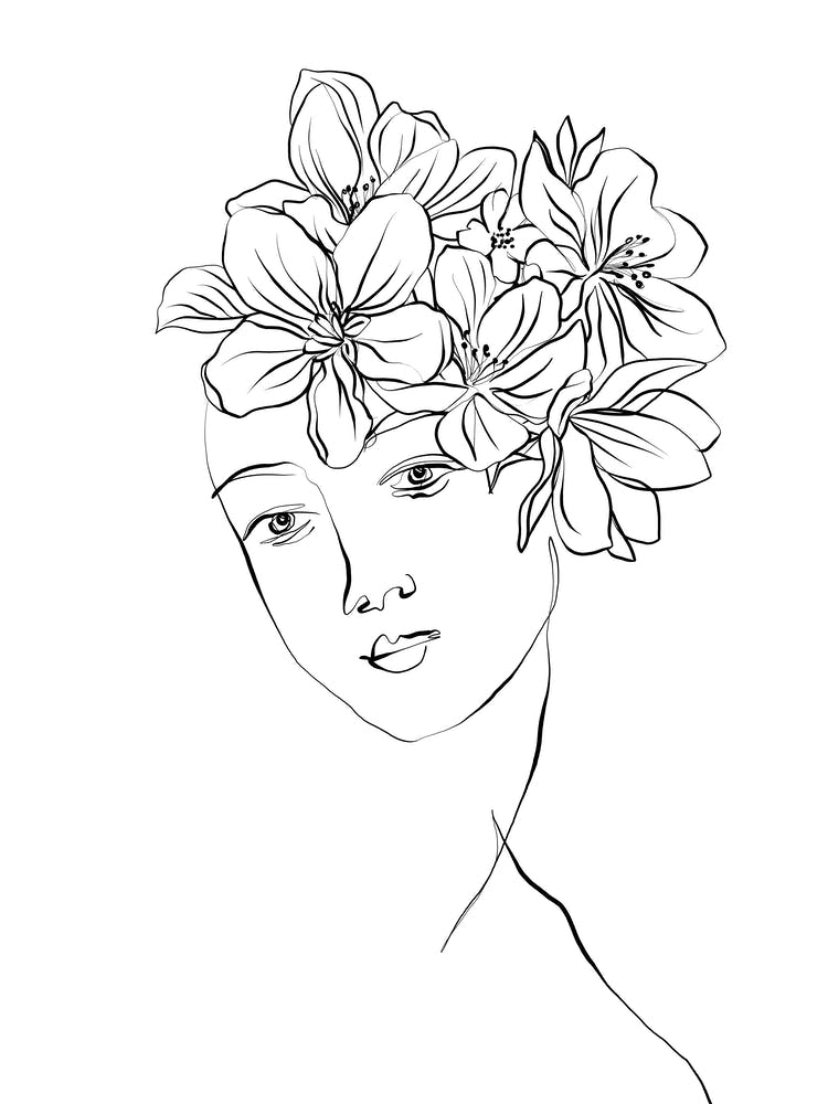 Woman with flowers in her hair (Venus II)