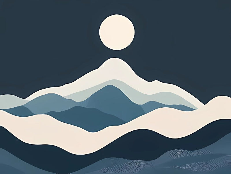 Moon Over Mountains