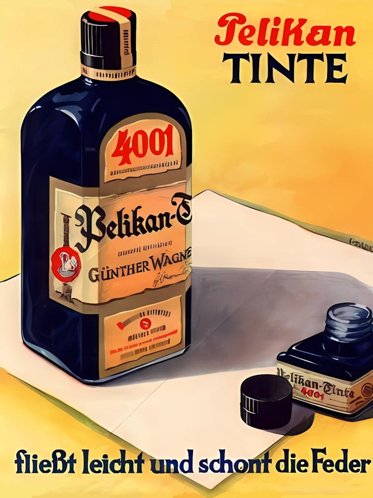 Pelikan, Vintage Werbeposter