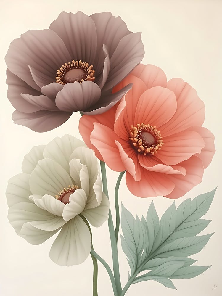Moderne Abstrakte Florale Harmonie