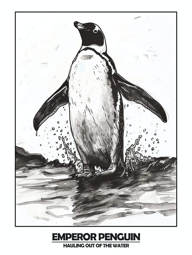 Penguin Hauling Out Of The Water Poster 6