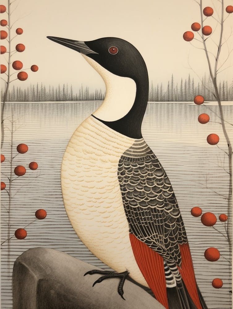 Bird Illustration Loon 4
