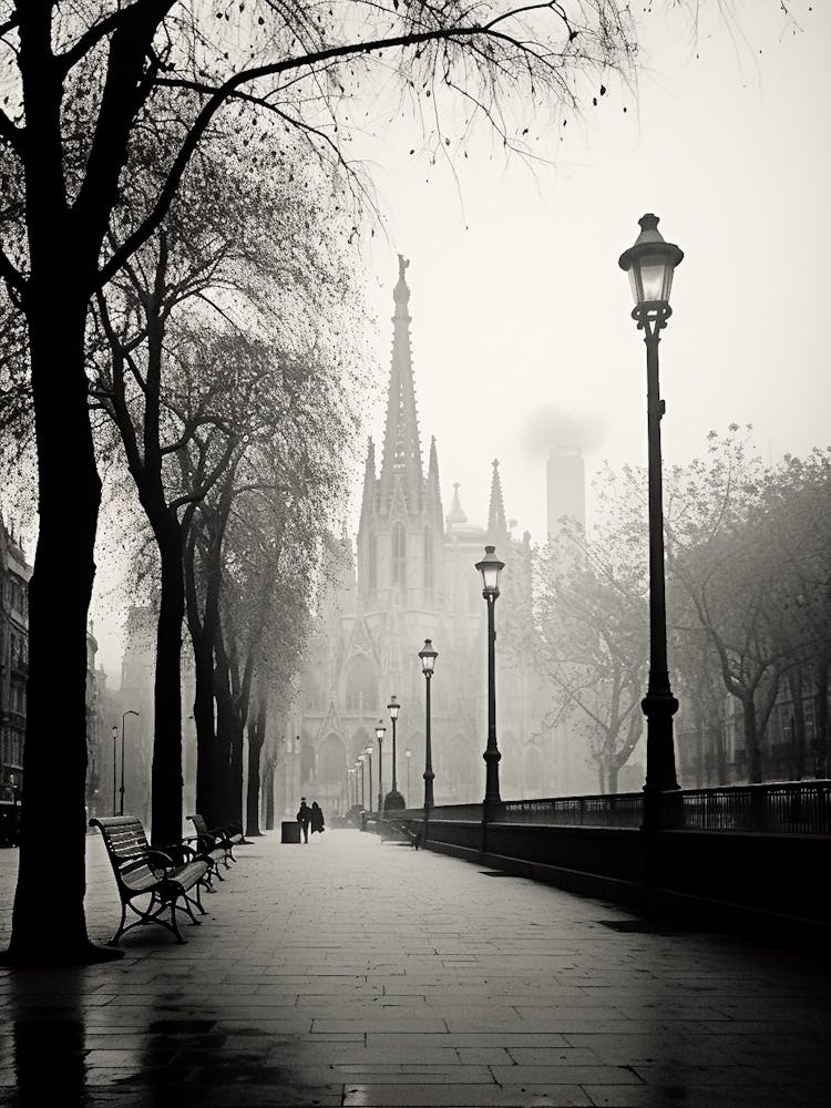 Barcelona Spanien Schwarz-Weiß Analogfotografie 4