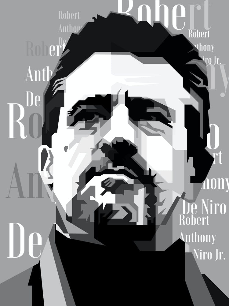 Robert De Niro Mafia Cinema Black Poster