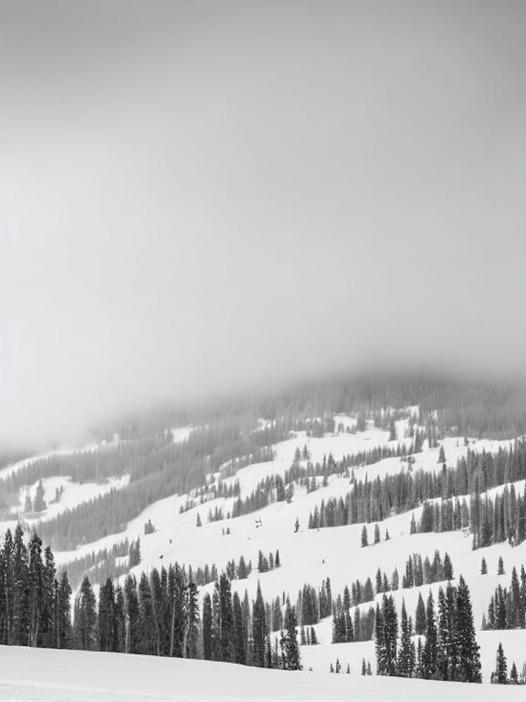 Keystone, Usa Black And White Skiing Poster