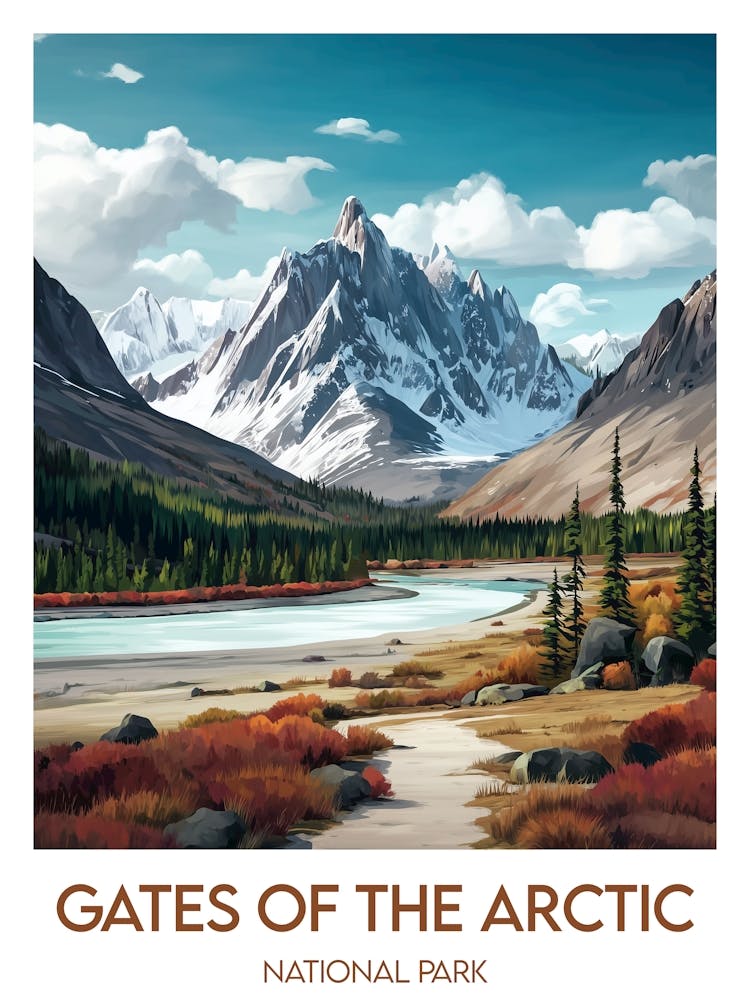 Affiche de voyage Gates Of The Arctic National Park