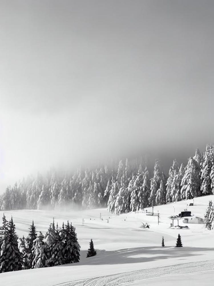 Val Thorens France Black And White