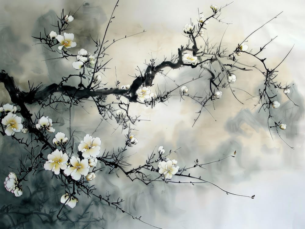 Chinesische Blumenmalerei