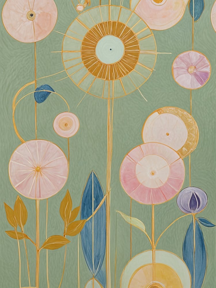 Abstract Flowers In Pastel