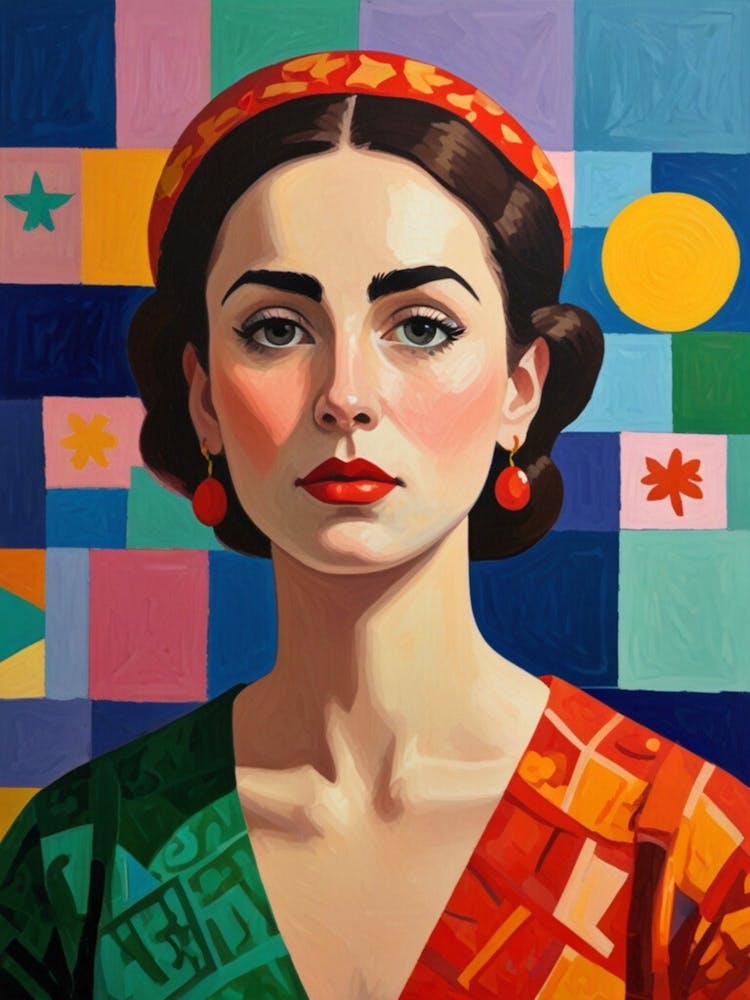 Woman In A Colorful Dress 3