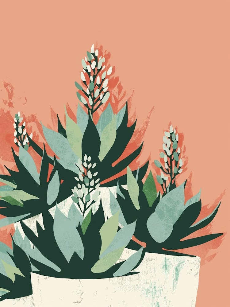 succulent minimalist art Succulents Plant Minimalist Illustration 8 Art Print by Petal Pigments – Fy!