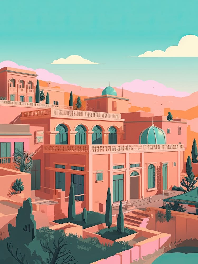Amman Jordan Travel Illustration 3