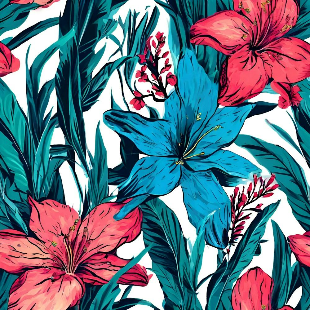 Nahtloses Tropisches Blumenmuster