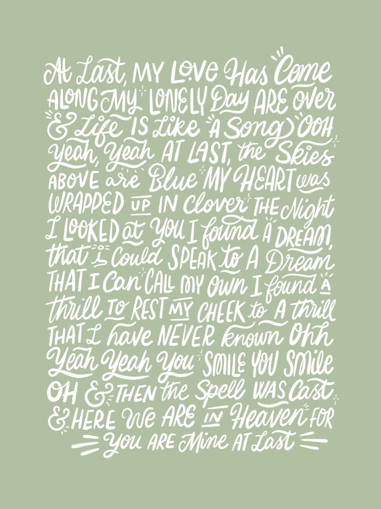 At Last, My Love has come Along - 1