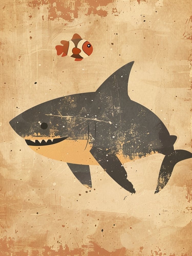 Shark & Fish Modern Storybook Style 1