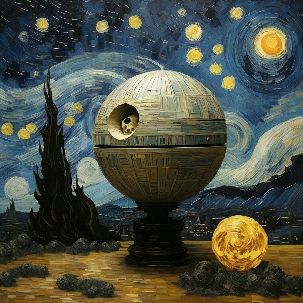 Death Star space art print