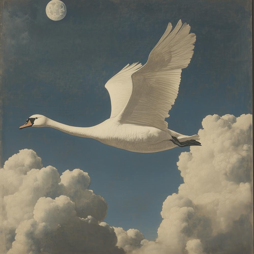 Swan In Flight