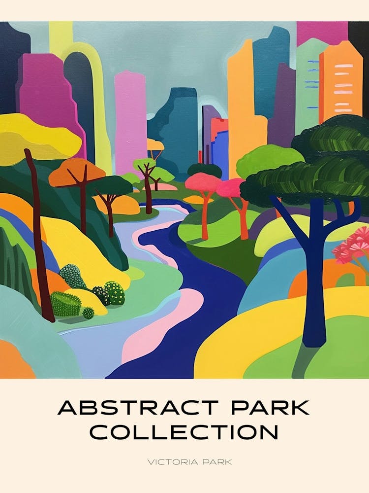 Abstract Park Collection Poster Victoria Park Hong Kong 2