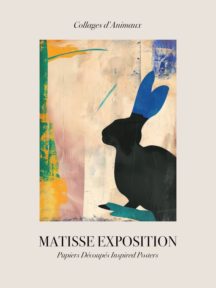 Rabbit 4 Matisse Inspired Exposition Animals Poster