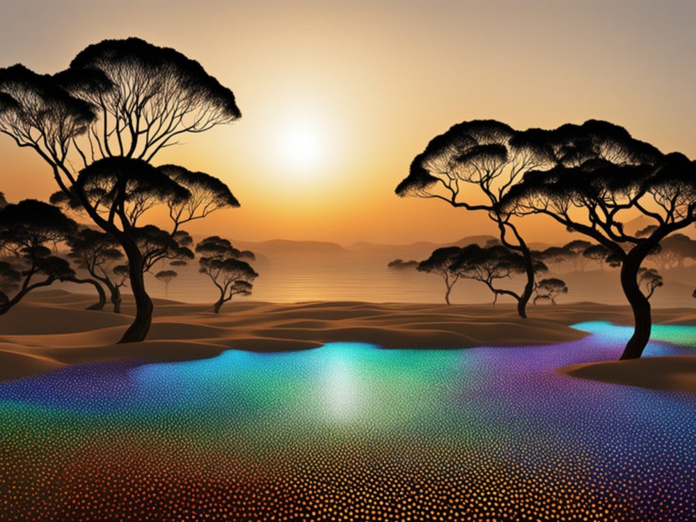 Coucher de soleil dans le désert 4