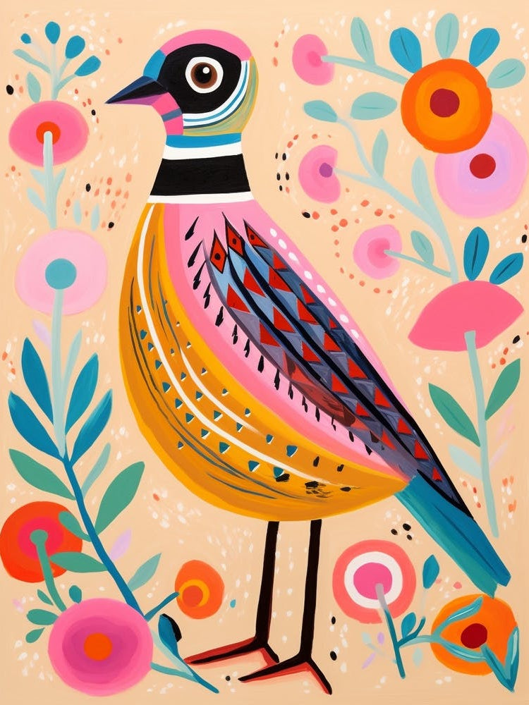 Pink Scandi Partridge 4