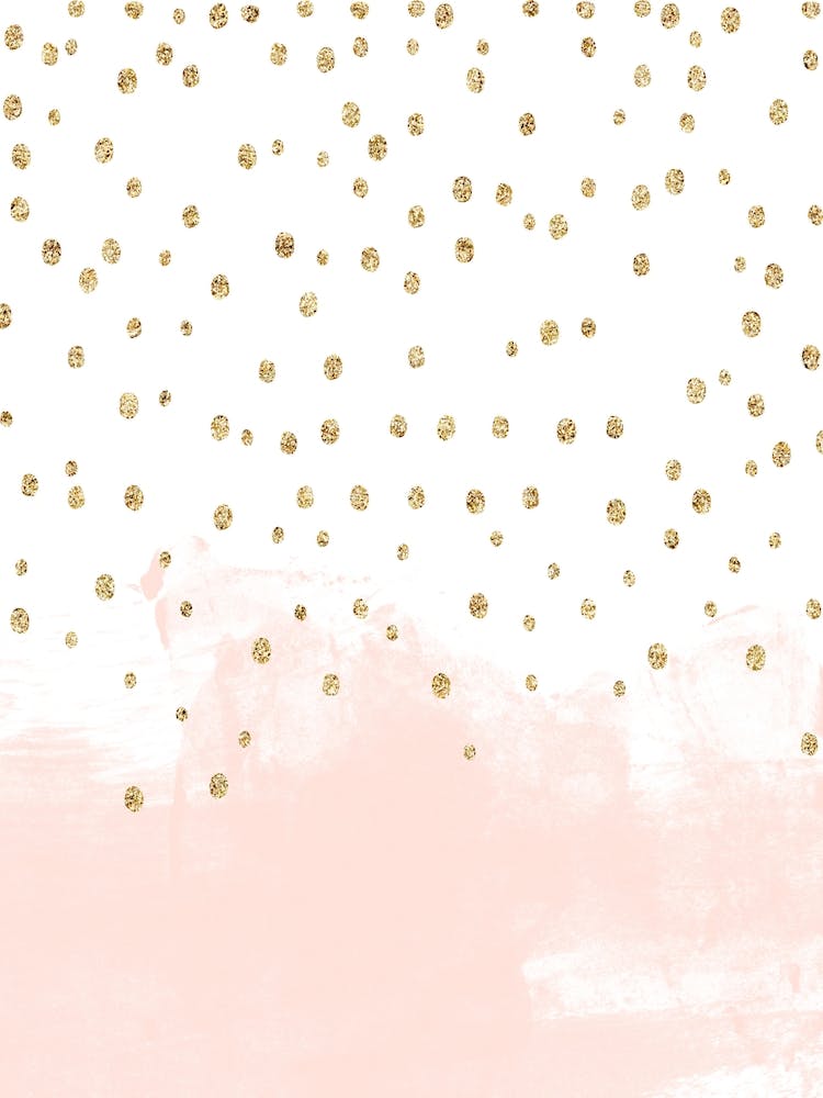 Baby Pink Stroke with Gold Spots