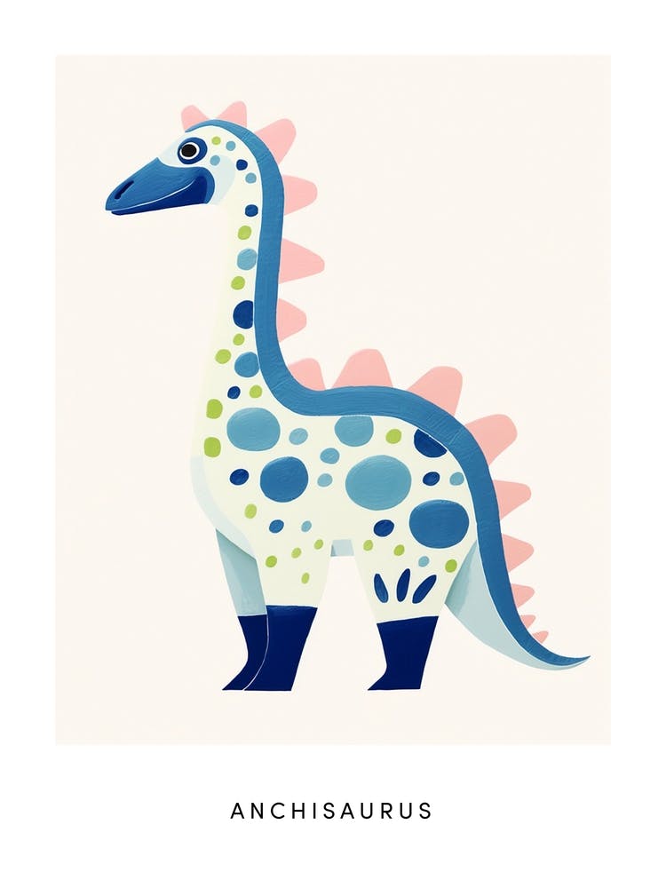 Nursery Dinosaur Art Anchisaurus 1 Poster