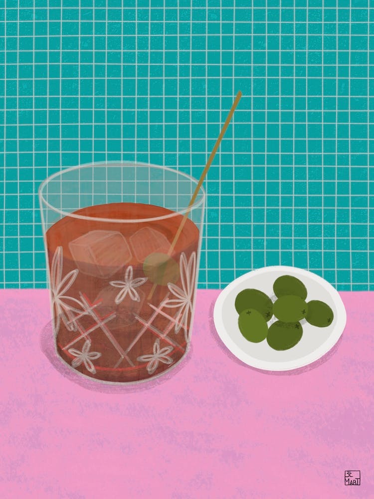 Vermut With Olives