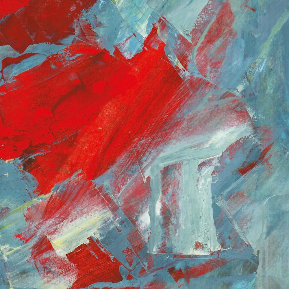 Red And Blue Abstract Paint