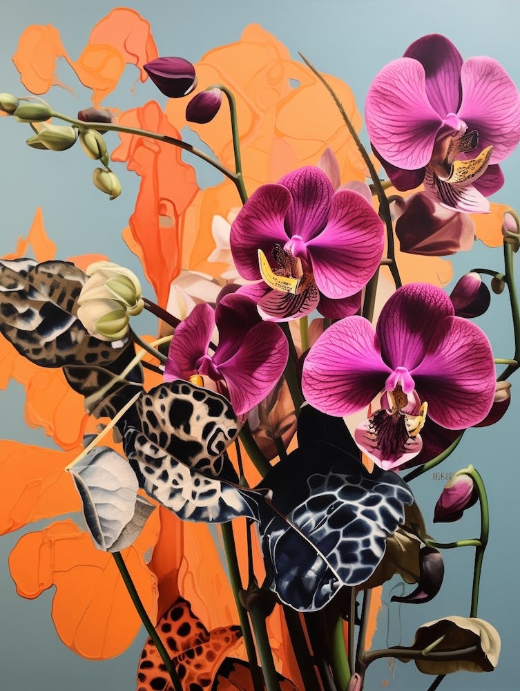 Surreal Florals Sweet Pea 2 Flower Painting