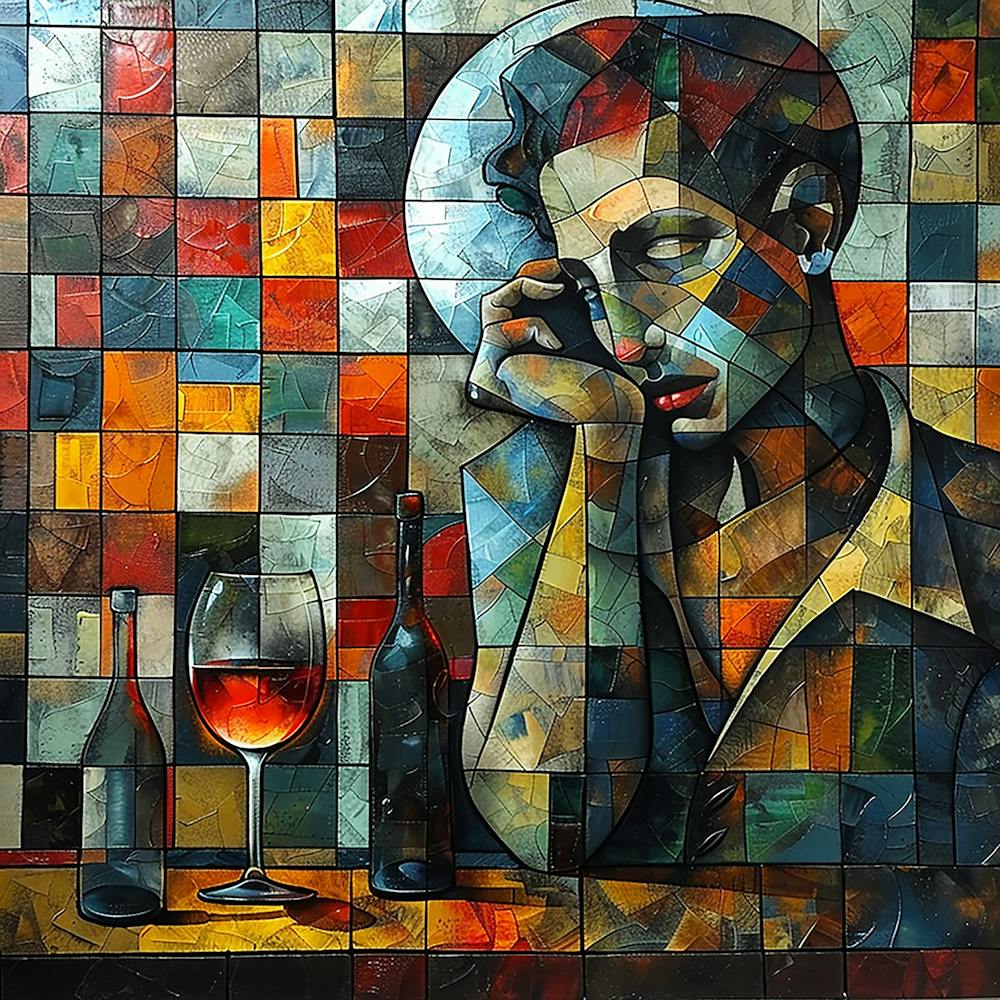 Woman With A Glass Of Wine 1