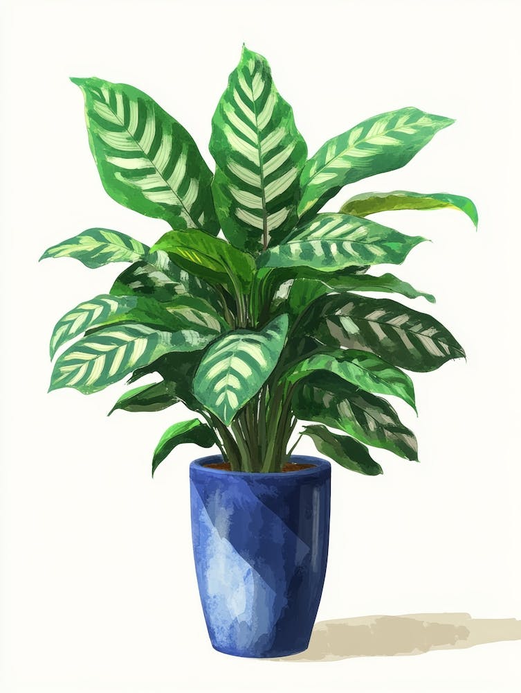 Plant In A Blue Pot 1