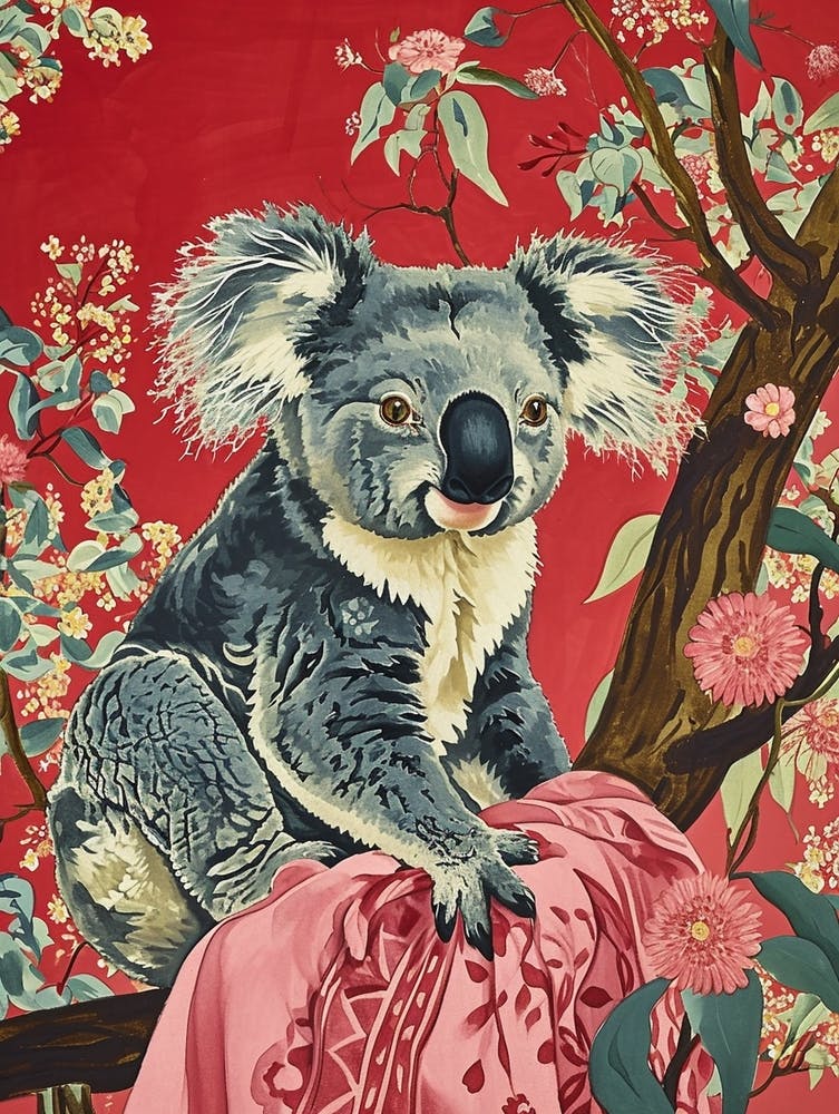 Floral Animal Painting Koala 4