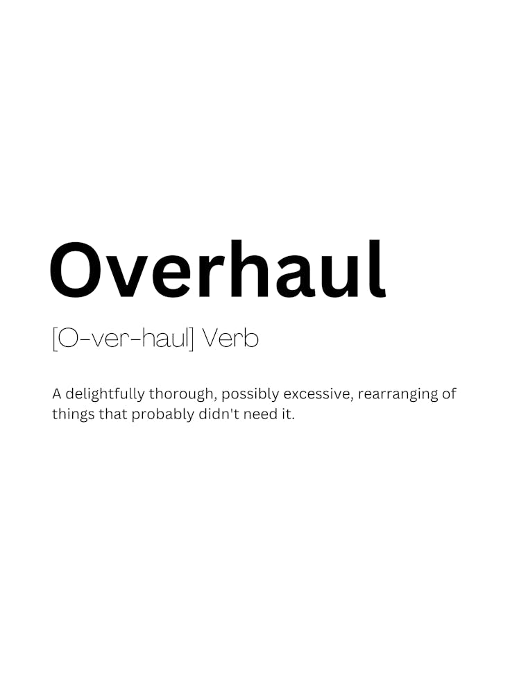Overhaul Definition Meaning 1
